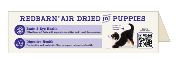 Air Dried Puppy Shelf Talker - SKU SMKADPST