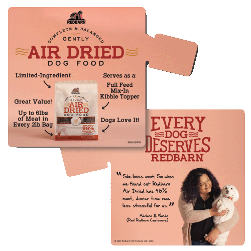 Air Dried Dog Food Wobbler - SKU SMKADFW